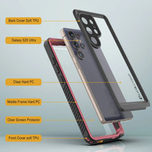 Cargar imagen en el visor de la galería, Funda protectora de pantalla para Galaxy S25 Ultra resistente al agua y a los golpes [Serie Extreme] [rosa]
