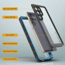 Cargar imagen en el visor de la galería, Funda protectora de pantalla para Galaxy S25 Ultra resistente al agua y a los golpes [Serie Extreme] [azul claro]
