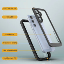 Load image into Gallery viewer, Funda protectora de pantalla para Galaxy S25 resistente al agua y a los golpes [Serie Extreme] [Negro]
