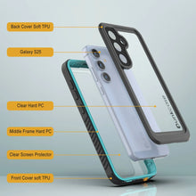 Load image into Gallery viewer, Funda protectora de pantalla para Galaxy S25 resistente al agua y a los golpes [Serie Extreme] [Verde azulado]
