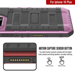 Case impermeable de aluminio de iPhone 16 Plus Metal Extreme 3.0 IP68 con Buillt en la pantalla Protector y Kickstand [rosa]