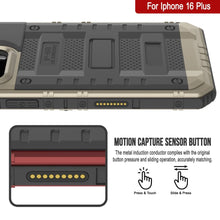 Cargar imagen en el visor de la galería, Case impermeable de aluminio de iPhone 16 Plus Metal Extreme 3.0 IP68 con protector de pantalla y Kickstand [dorado]
