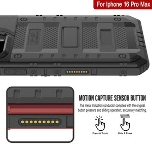 iPhone 16 Pro Max Metal Extreme 3.0 Estuche impermeable de aluminio IP68 con buillt en la pantalla Protector y Kickstand [negro]