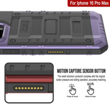 Cargar imagen en el visor de la galería, iPhone 16 Pro Max Metal Extreme 3.0 Estuche impermeable de aluminio IP68 con buillt en la pantalla Protector y Kickstand [púrpura]
