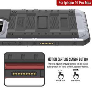 iPhone 16 Pro Max Metal Extreme 3.0 Estuche impermeable de aluminio IP68 con buillt en la pantalla Protector y Kickstand [blanco]