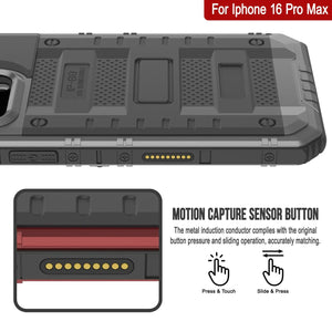iPhone 16 Pro Max Metal Extreme 3.0 Estuche impermeable de aluminio IP68 con buillt en la pantalla Protector y Kickstand [Silver]