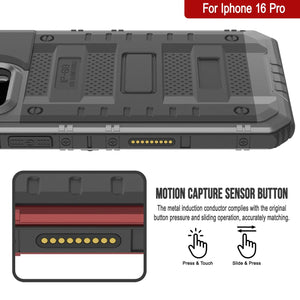 Caso impermeable de aluminio de iPhone 16 Pro Metal Extreme 3.0 IP68 W/Buillt en la pantalla Protector y Kickstand [Silver]