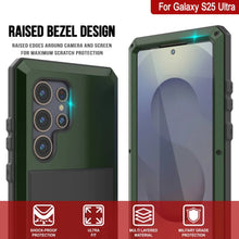 Cargar imagen en el visor de la galería, Galaxy S25 Case Ultra Metal, cubierta de armadura de grado militar de servicio pesado [prueba de choque] Cuerpo completo duro [verde oscuro]

