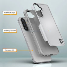 Cargar imagen en el visor de la galería, Punkcase Galaxy A36 Case, [Serie Spartan 2.0] Carrera de servicio pesado resistente [blanco]
