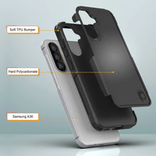 Load image into Gallery viewer, Punkcase Galaxy A36 Case, [Serie Spartan 2.0] Carrera de servicio pesado resistente [negro]
