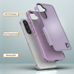 Punkcase Galaxy A36 Case, [Serie Spartan 2.0] Carrera de servicio pesado resistente [magenta]
