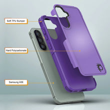 Load image into Gallery viewer, Punkcase Galaxy A56 Case, [Serie Spartan 2.0] Carrera de servicio pesado resistente [púrpura]
