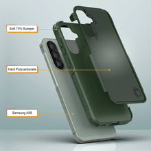 Cargar imagen en el visor de la galería, Punkcase Galaxy A56 Case, [Serie Spartan 2.0] Carrera de servicio pesado resistente [verde oscuro]
