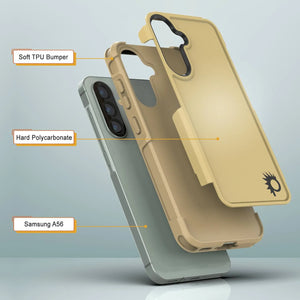 Punkcase Galaxy A56 Case, [Serie Spartan 2.0] Carrera de servicio pesado resistente [amarillo]