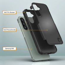 Load image into Gallery viewer, Punkcase Galaxy A56 Case, [Serie Spartan 2.0] Carrera de servicio pesado resistente [negro]
