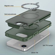 Load image into Gallery viewer, Punkcase iPhone 16E Case, [Serie Spartan 2.0] Carrera de servicio pesado resistente con protector de pantalla incorporado [Dark Green]
