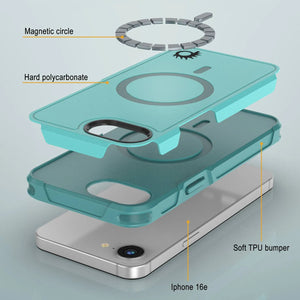 Punkcase iPhone 16E Case, [Serie Spartan 2.0] Carrera de servicio pesado resistente con protector de pantalla incorporado [azul]