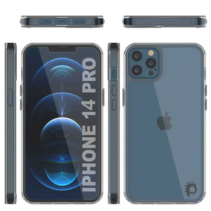 iPhone 14 Pro Case Punkcase® LUCID 2.0 Clear Series Series w/ SHIELD Screen Protector | Ultra Fit (Color in image: light blue)