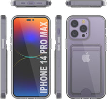 Load image into Gallery viewer, Funda para iPhone 14 Pro Max con soporte para tarjetas [Crystal CardSlot Series] [Ajuste Delgado]
