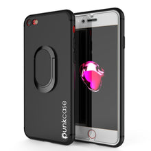 Cargar imagen en el visor de la galería, iPhone SE (4.7&quot;) Case, Punkcase Magnetix Protective TPU Cover W/ Kickstand, PLUS Tempered Glass Screen Protector [Black] (Color in image: black)
