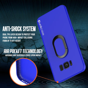 Galaxy S8 Case, Punkcase Magnetix Protective TPU Cover W/ Kickstand, Screen Protector [Blue] 