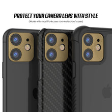 Cargar imagen en el visor de la galería, Punkcase iPhone 11 Camera Protector Ring [Gold] (Color in image: Black)
