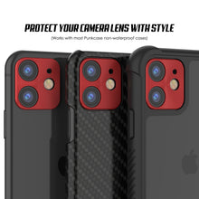 Cargar imagen en el visor de la galería, Punkcase iPhone 11 Camera Protector Ring [Red] (Color in image: Black)
