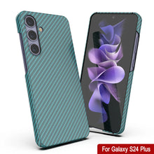 Cargar imagen en el visor de la galería, Case de Galaxy S24 Plus, Punkcase Carbon -Wield, Tray -Duty y Ultra Fin Cover [a prueba de choques] [no deslizamiento] [verde azulado]
