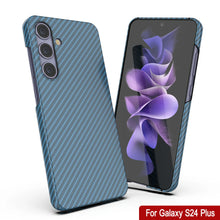 Load image into Gallery viewer, Case de Galaxy S24 Plus, Punkcase Carbon -Wield, Servicio pesado y cubierta ultra delgada [a prueba de choques] [no deslizamiento] [azul claro]
