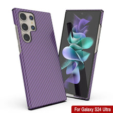 Cargar imagen en el visor de la galería, Galaxy S24 Ultra Case, Punkcase Carbon -Walfield, Sesta Duty y Ultra Fin Cover [a prueba de choques] [Non Slip] [púrpura]
