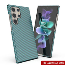 Cargar imagen en el visor de la galería, Galaxy S24 Ultra Case, Punkcase Carbon -Walkield, Heavy Duty y Ultra Fin Cover [a prueba de choques] [no slip] [verde azulado]
