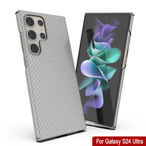 Galaxy S24 Ultra Case, Punkcase Carbon -Walfield, Servicio pesado y cubierta ultra delgada [a prueba de choques] [no slip] [blanco]