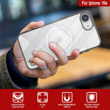Load image into Gallery viewer, Punkcase iPhone 16E Case de carga inalámbrica magnética [Serie ClearMag] [Negro]
