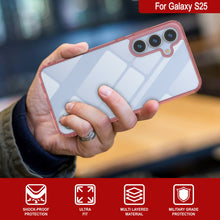 Load image into Gallery viewer, Funda para Galaxy S25 [Serie de acrílico transparente] [Antideslizante] Para Galaxy S25 [Rojo]
