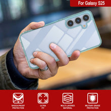 Load image into Gallery viewer, Funda para Galaxy S25 [Serie de acrílico transparente] [Antideslizante] Para Galaxy S25 [Verde azulado]
