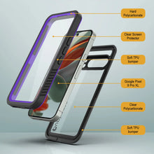 Cargar imagen en el visor de la galería, Caso impermeable de Google Pixel 9 Pro XL, cubierta de armadura punkcase [extrema] con protector de pantalla incorporado [púrpura]
