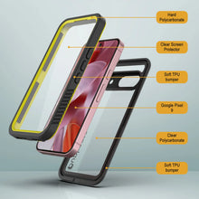 Cargar imagen en el visor de la galería, Caso impermeable de Google Pixel 9, cubierta de armadura punkcase [serie extrema] con protector de pantalla incorporado [amarillo]
