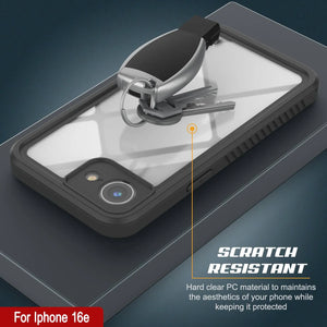 Case impermeable para iPhone 16E, cubierta de armadura punkcase [serie extrema] con protector de pantalla incorporado [rojo]