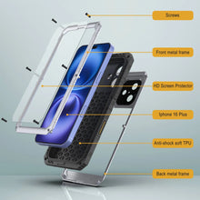 Cargar imagen en el visor de la galería, iPhone 16 Plus Metal Extreme 3.0 Serie Estuche impermeable de aluminio IP68 w/buillt en la pantalla Protector y Kickstand [blanco]
