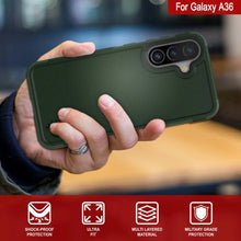 Cargar imagen en el visor de la galería, Punkcase Galaxy A36 Case, [Serie Spartan 2.0] Carrera de servicio pesado resistente [verde oscuro]
