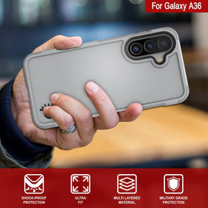 Punkcase Galaxy A36 Case, [Serie Spartan 2.0] Carrera de servicio pesado resistente [blanco]