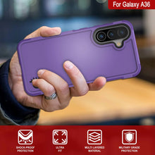 Cargar imagen en el visor de la galería, Punkcase Galaxy A36 Case, [Serie Spartan 2.0] Carrera de servicio pesado resistente [púrpura]
