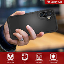 Load image into Gallery viewer, Punkcase Galaxy A36 Case, [Serie Spartan 2.0] Carrera de servicio pesado resistente [negro]
