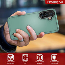 Cargar imagen en el visor de la galería, Punkcase Galaxy A36 Case, [Serie Spartan 2.0] Cubierta de servicio pesado resistente [verde azulado] [verde azulado]
