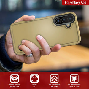 Punkcase Galaxy A56 Case, [Serie Spartan 2.0] Carrera de servicio pesado resistente [amarillo]