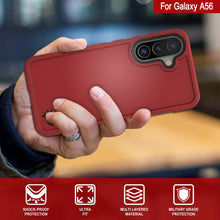 Cargar imagen en el visor de la galería, Punkcase Galaxy A56 Case, [Serie Spartan 2.0] Carrera de servicio pesado resistente [rojo]
