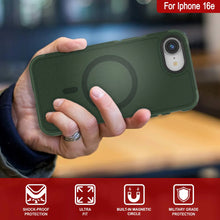 Load image into Gallery viewer, Punkcase iPhone 16E Case, [Serie Spartan 2.0] Carrera de servicio pesado resistente con protector de pantalla incorporado [Dark Green]
