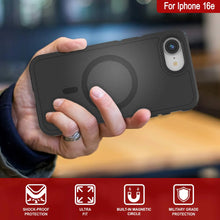 Load image into Gallery viewer, Punkcase iPhone 16E Case, [Serie Spartan 2.0] Carrera de servicio pesado resistente con protector de pantalla incorporado [negro]

