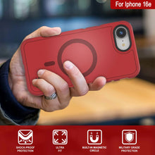 Load image into Gallery viewer, Punkcase iPhone 16E Case, [Serie Spartan 2.0] Carrera de servicio pesado resistente con protector de pantalla incorporado [rojo]
