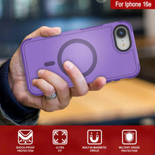 Load image into Gallery viewer, Punkcase iPhone 16E Case, [Serie Spartan 2.0] Carrera de servicio pesado resistente con protector de pantalla incorporado [púrpura]
